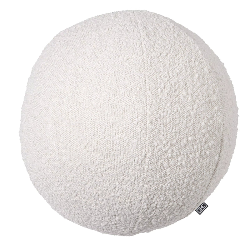 Bouclé Cream Ball Shaped Pillow | Eichholtz Palla L