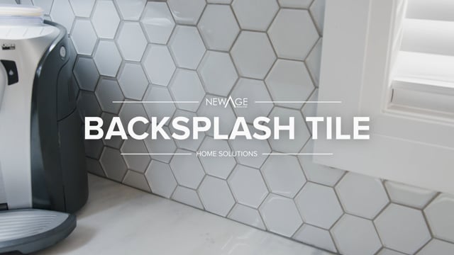 Super White Glass Hexagon Tile (11-Pack)