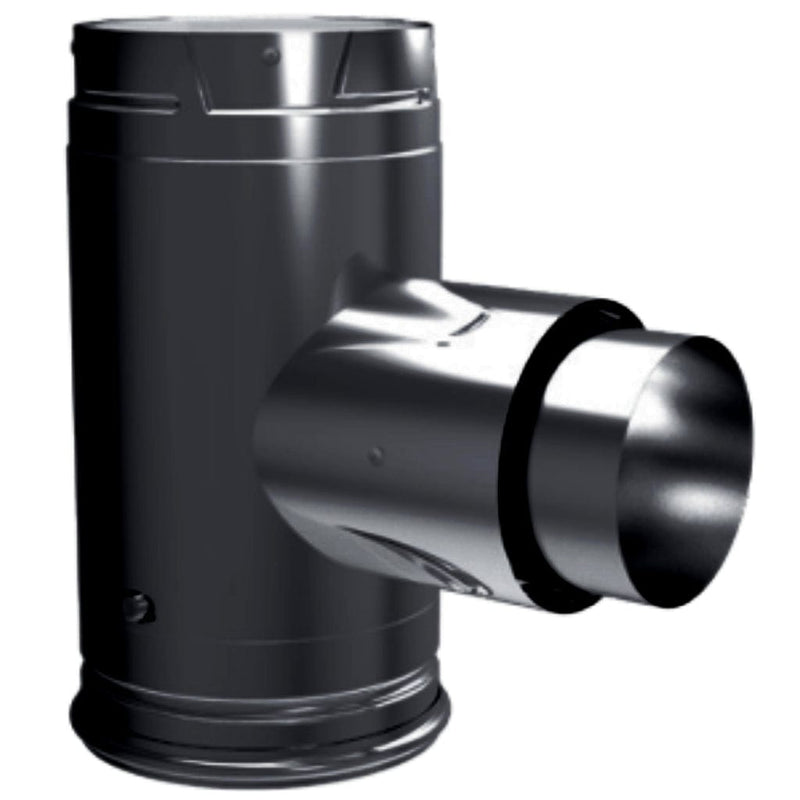 DuraVent 3"-4" Inner Diameter PelletVent Pro Adapter Tee With Clean-Out Tee Cap