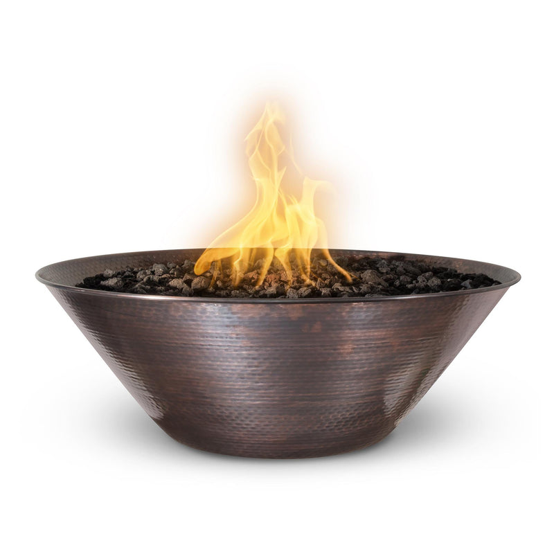 The Outdoor Plus - Remi Hammered Copper Round Fire Bowl 31"