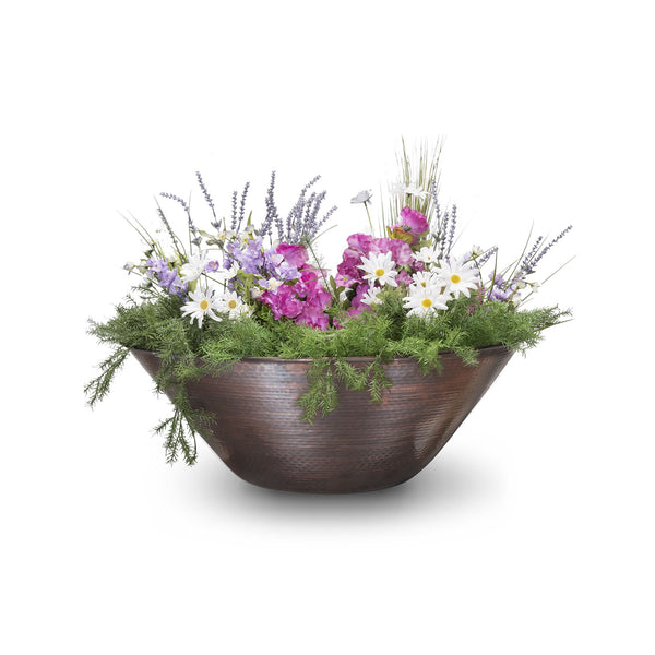 The Outdoor Plus - Remi Hammered Copper Round Planter Bowl 31"