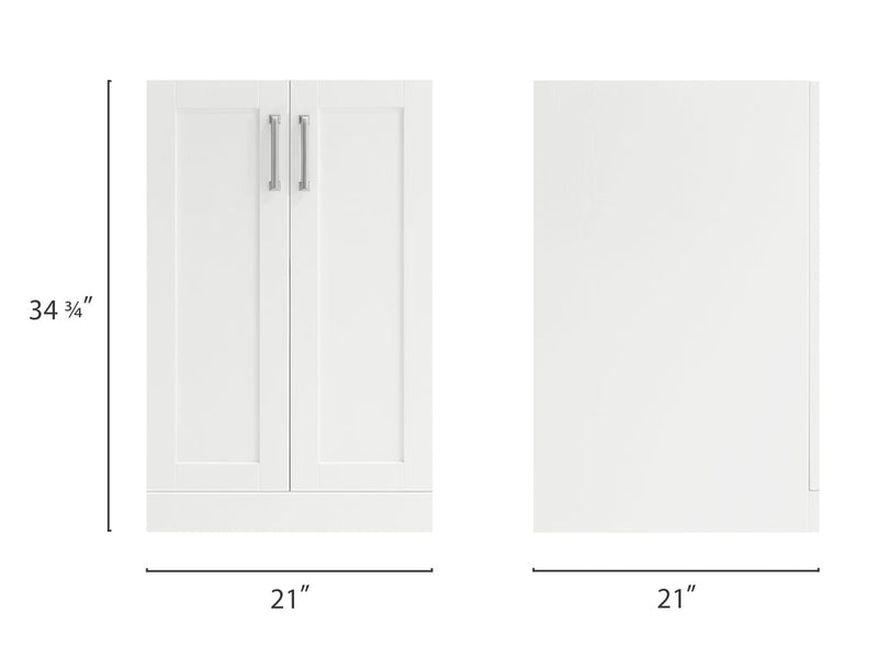 White Home Bar 2-Door Cabinet - 21"