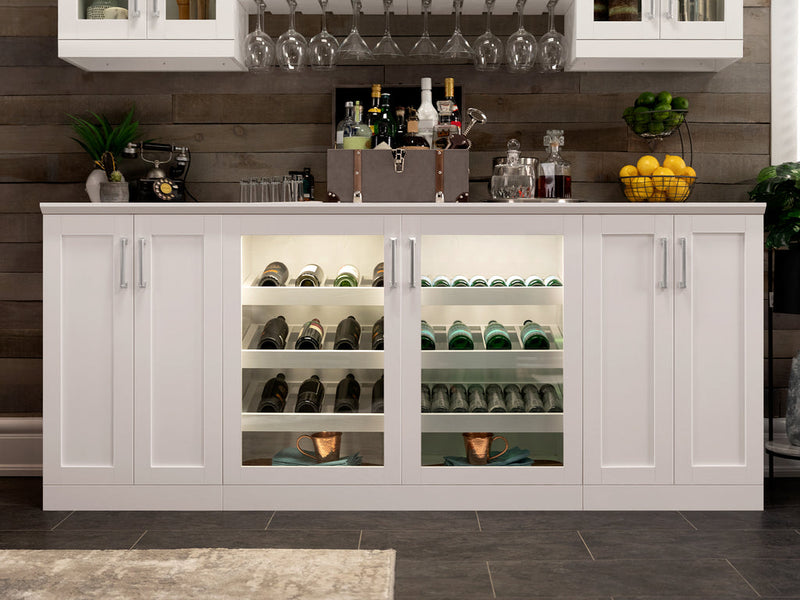 Home Bar Double Display Cabinet - 42"