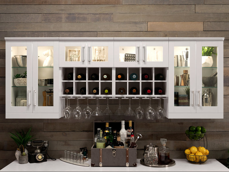 Home Bar Wall Wine Rack Cabinet - 21”