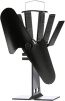 BLACK ECOFAN HEAT POWERED SMALL WOOD STOVE FAN