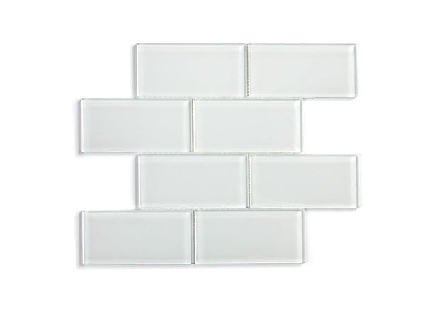 New Age Product's-Super White Glass Subway Tile (11 Sq.ft. / Box)