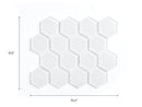 Super White Glass Hexagon Tile (11-Pack)