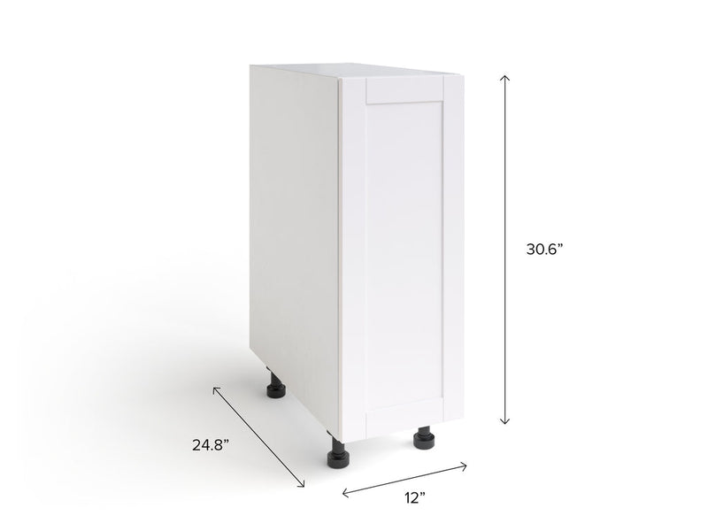 Home White Single Door Base Cabinet