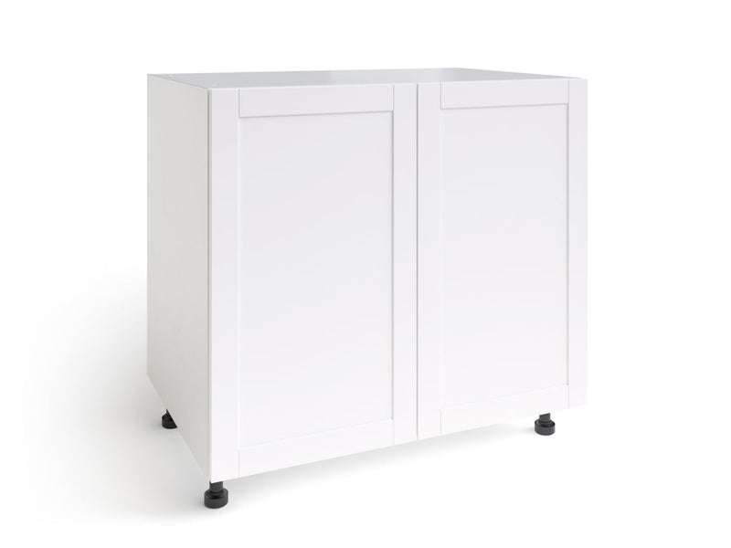 Home White Two Door Base Cabinet