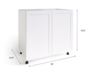 Home Grey Two Door Base Cabinet