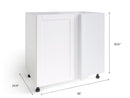 Home White Blind Corner Base Cabinet, 36 Inch