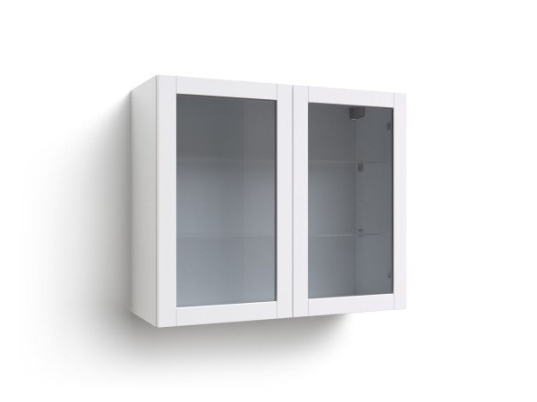 Home Two Glass Door Wall Cabinet