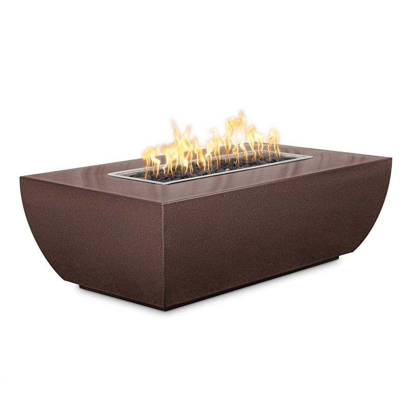 The Outdoor Plus - Avalon Linear 24" Tall Fire Pit 48", 60", 72", 84" - Hammered Copper