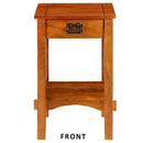 Spacious Mango Wood Nightstand With Slatted Side Panels, Brown