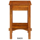 Spacious Mango Wood Nightstand With Slatted Side Panels, Brown