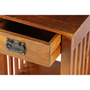 Spacious Mango Wood Nightstand With Slatted Side Panels, Brown