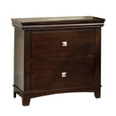 Pebble Transitional Nightstand, Espresso Finish
