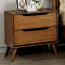 Lennart Mid-Century Modern Nightstand, Light Oak