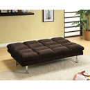 Saratoga Contemporary Saratoga Micro-Fiber Sofa Futon, Expresso