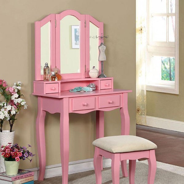 JANELLE Transitional Vanity, Pink