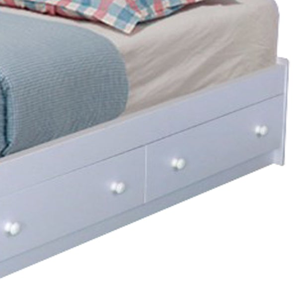 Luxurious Twin Size Chest Bed With 3 Storage Drawers, White Finish