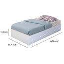 Luxurious Twin Size Chest Bed With 3 Storage Drawers, White Finish