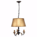 Simply Elegant Metal Chandelier, Gold And Black
