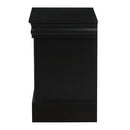 Traditional 2 Drawers Wood Nightstand, Black
