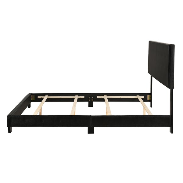 Contemporary Style Elegant Queen Size Panel Bed, Black