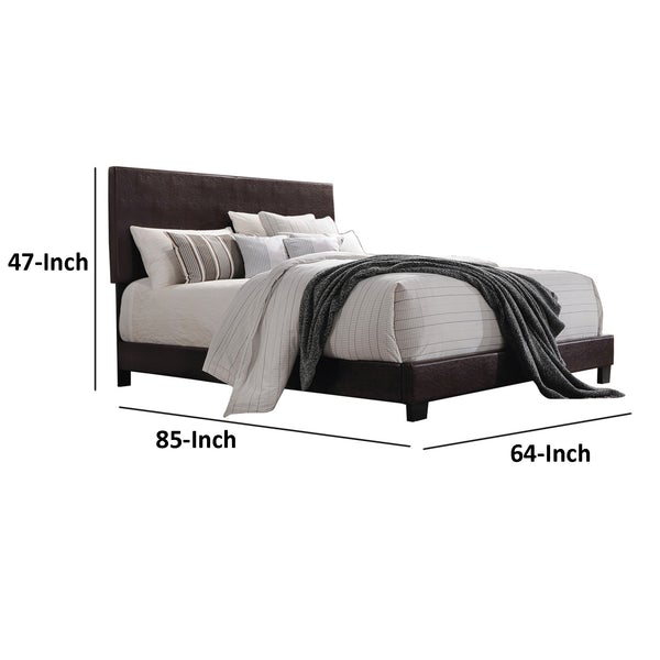 Contemporary Style Elegant Queen Size Panel Bed, Black