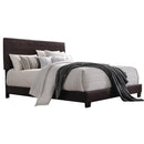 Contemporary Style Elegant Queen Size Panel Bed, Black