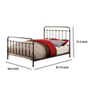 Benzara Metal Queen Size Platform Bed