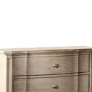 3 Drawer Nightstand With Cabriole Legs, Taupe Brown