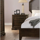 Transitional Style Wood And Metal Nightstand With 2 Drawers, Brown