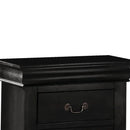 Wooden Nightstand With Two Drawers, Black