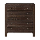 Wooden Nightstand With Three Drawers, Brown