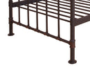 Metal Twin Bed With Pipe Design Structure, Antique Bronze