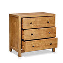 Transitional Style Wooden Dresser With Three Spacious Drawers, Brown - BM203367