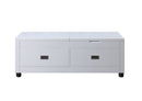 Coffee Table With Top Lift And Reversible Lid Tray, Light Gray