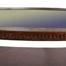 Traditional Coffee Table With Cabriole Legs And Wooden Carving, Brown