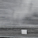 Low Rise Coffee Table With Drawers And Bottom Shelves, Gray