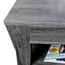 Low Rise Coffee Table With Drawers And Bottom Shelves, Gray