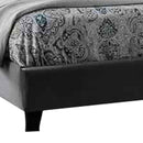 Fabric Queen Size Bed With Camelback Headboard And Nailhead Trim, Gray