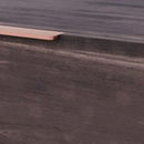 1 Drawer Wooden Nightstand With Rectangular Steel Frame Support, Dark Brown