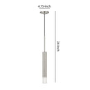 Hexagonal Metal Frame Single LED Light Pendant With Glass Diffuser, Gray - BM220651