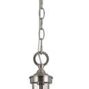 3 Bulb Uplight Chandelier With Metal Frame And Glass Shades,Silver And White - BM223048