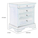 4 Drawer Wooden Nightstand With Bracket Legs And Metal Knobs, Brown