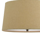 3 Bulb Pendent With Round Burlap Shade And Metal Frame, Beige - BM223631