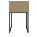 Single Drawer Wooden Nightstand With Grain Details, Washed Brown And Black