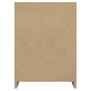 Single Drawer Wooden Nightstand With Open Shelf, Beige